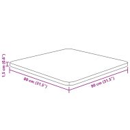 Квадратен плот за маса, светлокафяв, 80x80x1,5 см, дъб масив