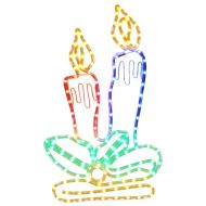 Коледна фигура свещи със 144 светодиода, 70x42 см