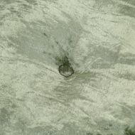 Кръгъл пуф, кадифе, 40x20 см, зелен