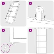 Плъзгаща се врата, черна, 90x205 см, закалено стъкло и алуминий