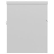 Шкаф за баня с вградена мивка, бял гланц, инженерно дърво