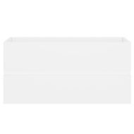 Шкаф за баня с вградена мивка, бял, инженерно дърво