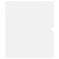 Шкаф за мивка с вградено корито, бял, инженерно дърво