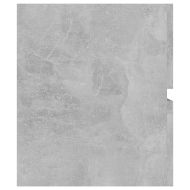 Шкаф за баня с вградена мивка, бетонно сив, инженерно дърво