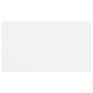 Шкаф за баня с вградена мивка, бял, инженерно дърво