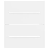 Шкаф за баня с вградена мивка, бял, инженерно дърво