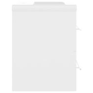 Шкаф за баня с вградена мивка, бял, инженерно дърво