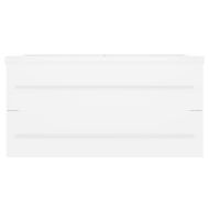 Шкаф за баня с вградена мивка, бял, ПДЧ