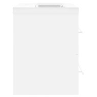 Шкаф за баня с вградена мивка, бял, ПДЧ