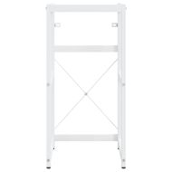 Рамка за мивка за баня с вграден умивалник, бяла, желязна