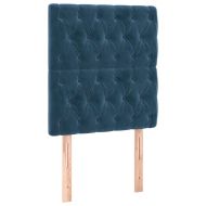 Боксспринг легло с матрак, тъмносиньо, 80x200 см, кадифе