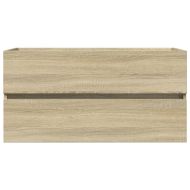 Комплект мебели за баня от 2 части, керамика и инженерно дърво