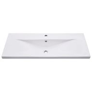 Комплект мебели за баня от 2 части, керамика и инженерно дърво