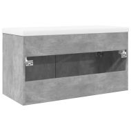 Шкаф за мивка за баня с вградена мивка, бетонно сив