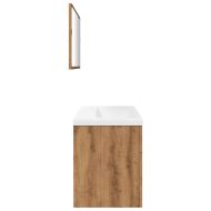 Комплект мебели за баня от 3 части Дъб артизан инженерно дърво