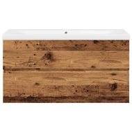 шкаф за мивка с вграден басейн Старо дърво