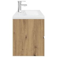 Шкаф за мивка с вграден умивалник и смесител Дъб артизан