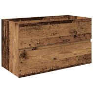 Комплект мебели за баня от 3 части старо дърво инженерно дърво