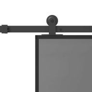 Плъзгаща се врата с обков 76x205 см Закалено стъкло&Алуминий