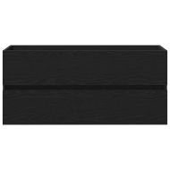 Шкаф за мивка Черен дъб 100 x 39 x 62 см Инженерно дърво