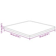 Квадратен плот за маса, тъмнокафяв, 70x70x1,5 см, дъб масив