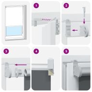 Ролетна щора Blackout черна 150x175см ширина на тъканта 146,6см