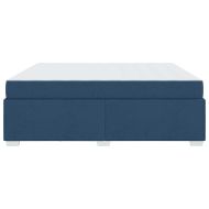 Рамка за легло с матрак Синьо 180 x 200 cm текстил