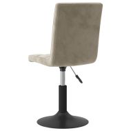 Въртящи се трапезни столове, 4 бр, светлосиви, кадифе