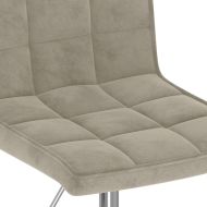 Въртящи се трапезни столове, 4 бр, светлосиви, кадифе