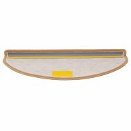 Самозалепващи стелки за стълби вид сизал 30бр 65x21x4 см сребро