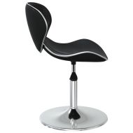 Tрапезни столове, 4 бр, черни, изкуствена кожа