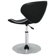 Tрапезни столове, 4 бр, черни, изкуствена кожа