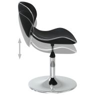 Трапезни столове, 6 бр, черни, изкуствена кожа