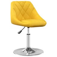 Въртящи се трапезни столове, 4 бр, горчица, кадифе
