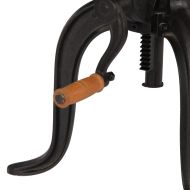 Странична маса, 45x(45-62) cм, мангово дърво масив и чугун