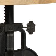 Странична маса, 45x(45-62) cм, мангово дърво масив и чугун