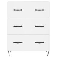 Висок шкаф, бял, 69,5x34x180 см, инженерно дърво