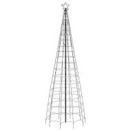 Коледна светеща елха с шипове 570 LED студено бяло 300 см