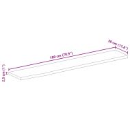 Плот за маса, 180x30x2,5 см, жив ръб, грубо мангово дърво масив