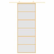 Плъзгаща се врата 76x205 см матирано ESG стъкло и алуминий