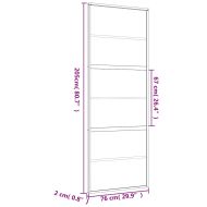 Плъзгаща се врата 76x205 см матирано ESG стъкло и алуминий