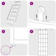 Плъзгаща се врата 76x205 см матирано ESG стъкло и алуминий