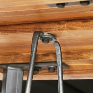 Бар маса, регенерирано тиково дърво масив, 60x60x107 см