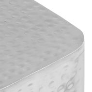 Маси за кафе, 2 бр, сребристи, алуминий