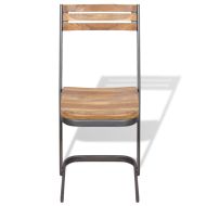 Трапезни столове, 4 бр, тиково дърво масив