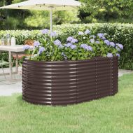 Градинска повдигната леха прахово боядисана стомана кафява