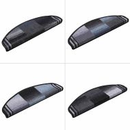 Самозалепващи стелки за стъпала, 15 бр, черно-сиви, 65x21x4 см