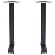 Крака за бистро маси 2 бр, черен, 61x8x72 см, чугун