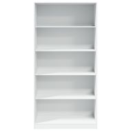 Гардероб, бял, 100x50x200 см, инженерно дърво