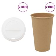 хартиени чаши за кафе с капачки 1000 бр. 16oz 400ml